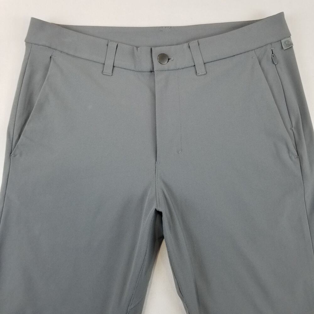 Lululemon Pants Mens 32x27 ABC Commission Warpstreme Slim Gray Chino M5AF0S - Picture 4 of 10